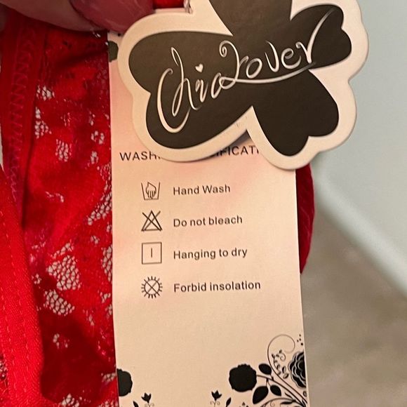 Chic Lover Red Lace Baby Doll with G String Size 3XL - Picture 6 of 7